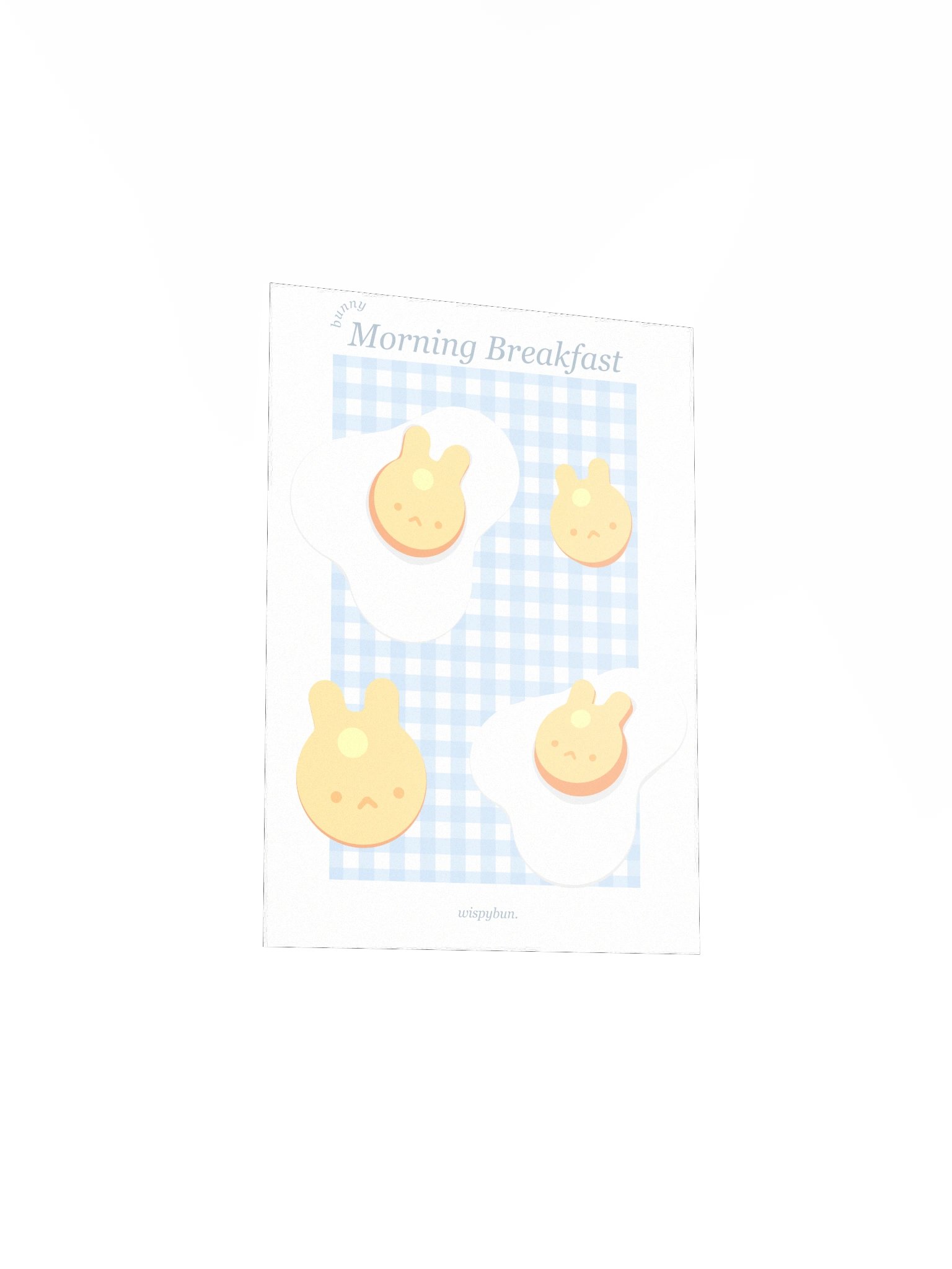 Bunny Morning Breakfast (Blue) Print product image (4)