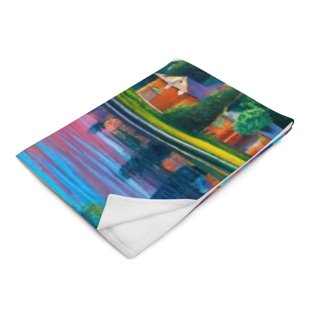 Mountain Lake Cottages Throw Blanket product image (4)