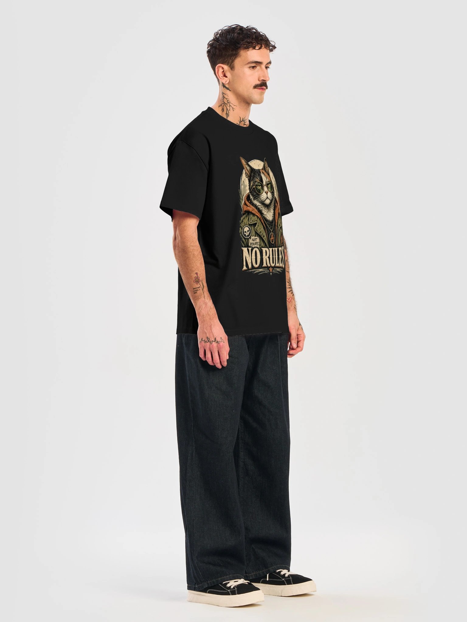 No Rules Retro Cat Tee product image (7)