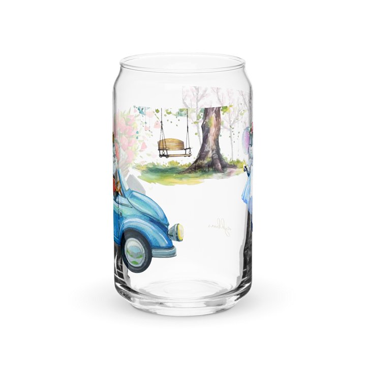 Four Seasons of Love: Love In Full Bloom Can-Shaped Glass | Romantic Spring Drinkware product image (1)