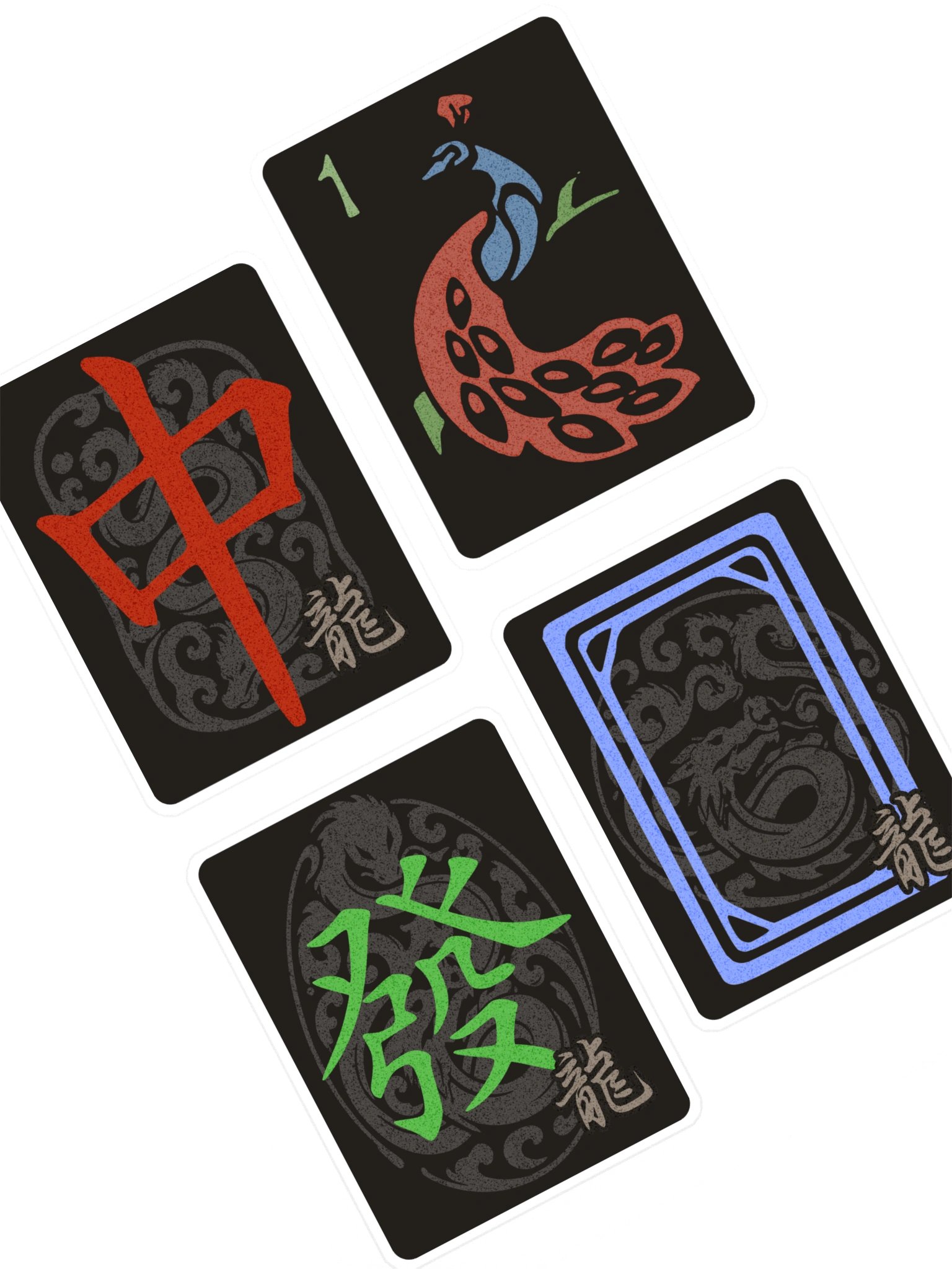 Mahjong Dragons and One of Bamboo Sticker Pack product image (1)