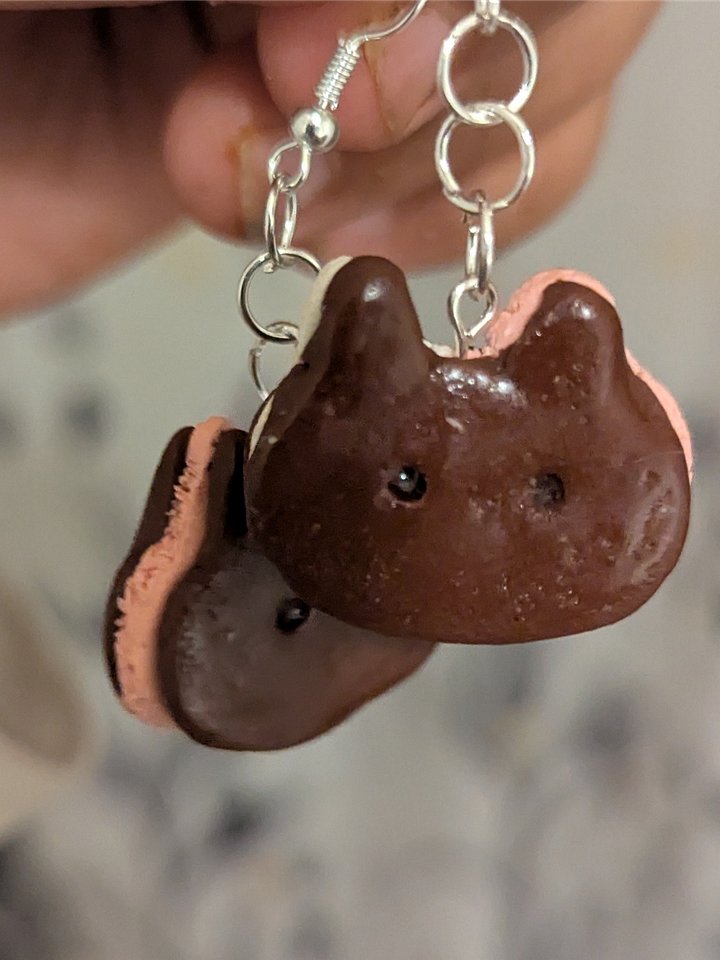 Handmade Cookie Cat Earrings – Steven Universe Inspired product image (1)