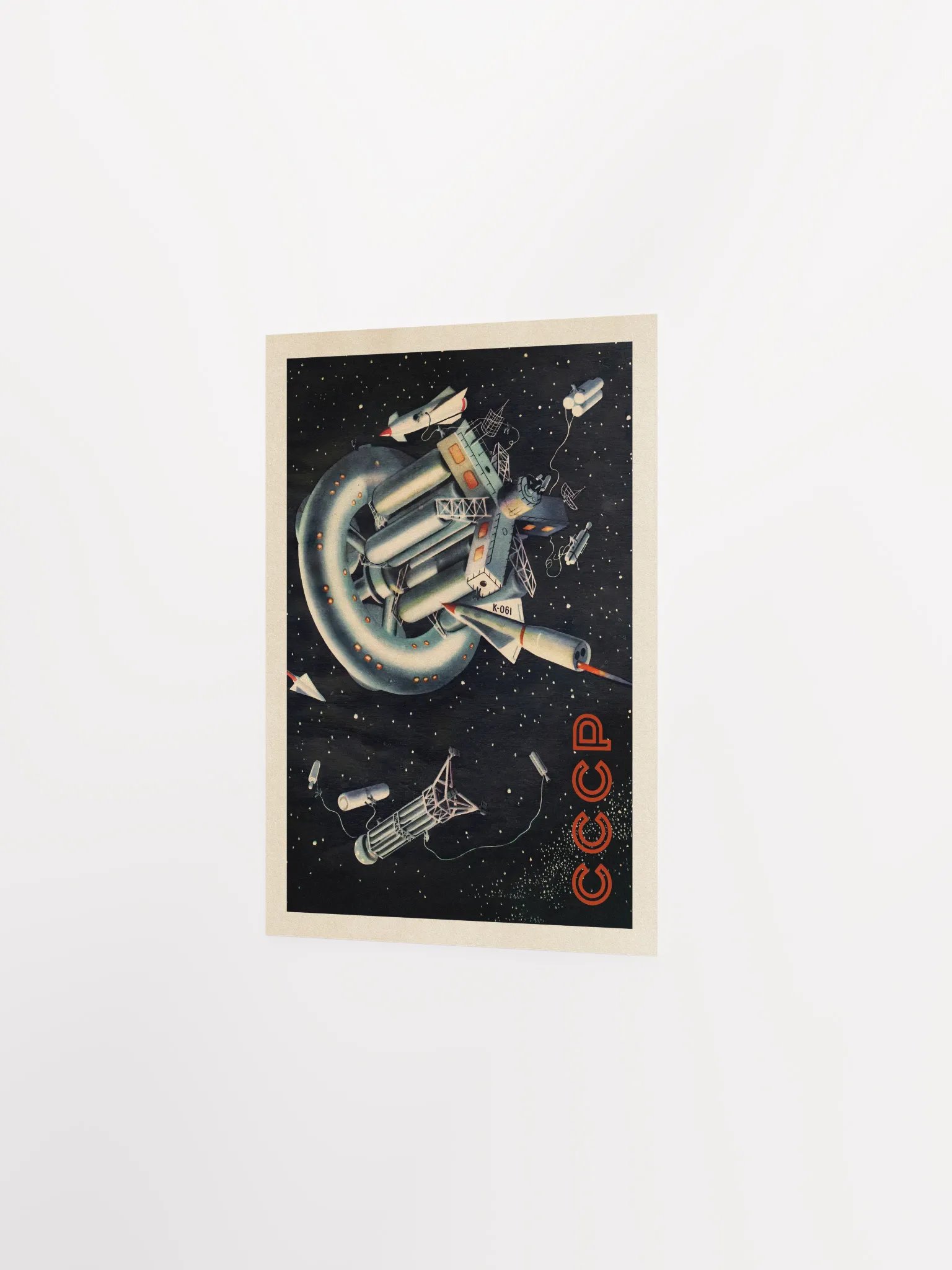 Soviet space, USSR 1969 — Soviet vintage space art poster, soviet retro poster product image (7)