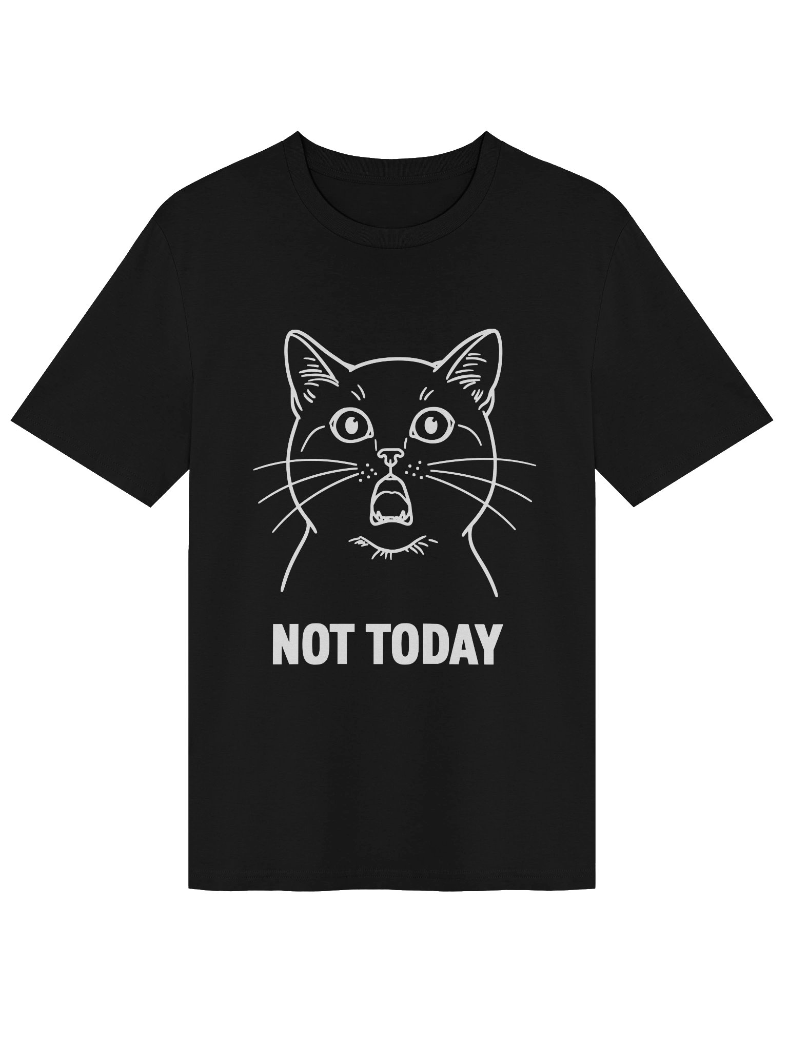 Black Cat Not Today – Dark Colors | Stanley/Stella Unisex Organic T-Shirt product image (4)