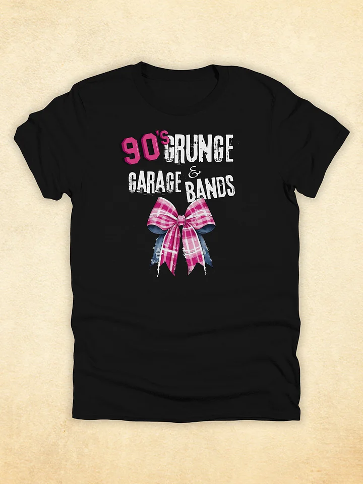 90's Tee For Women | Grunge & Garage Bands | Pink Plaid Coquette T-Shirt product image (2)