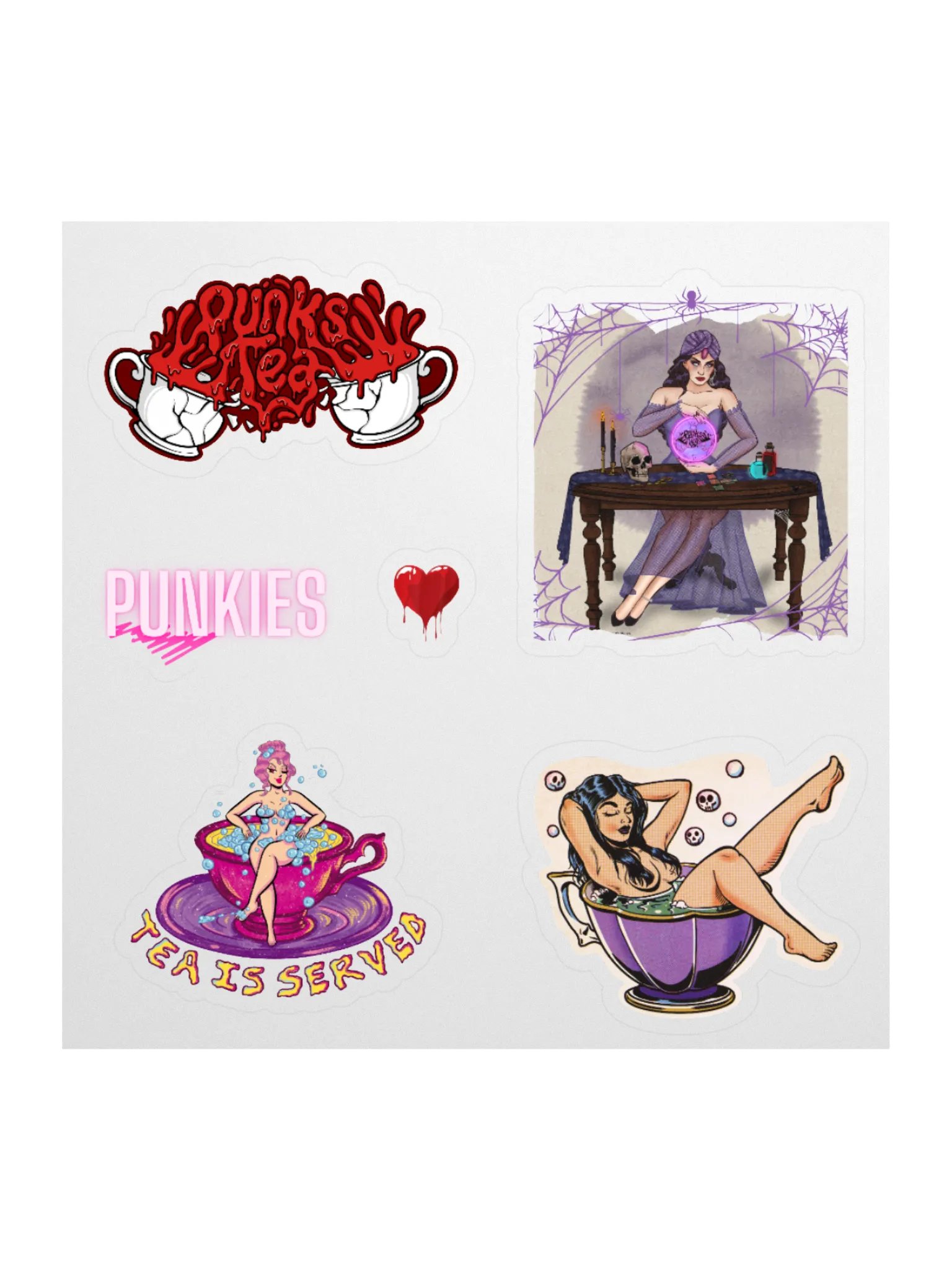 Punkies Tea Party Sticker Pack product image (2)