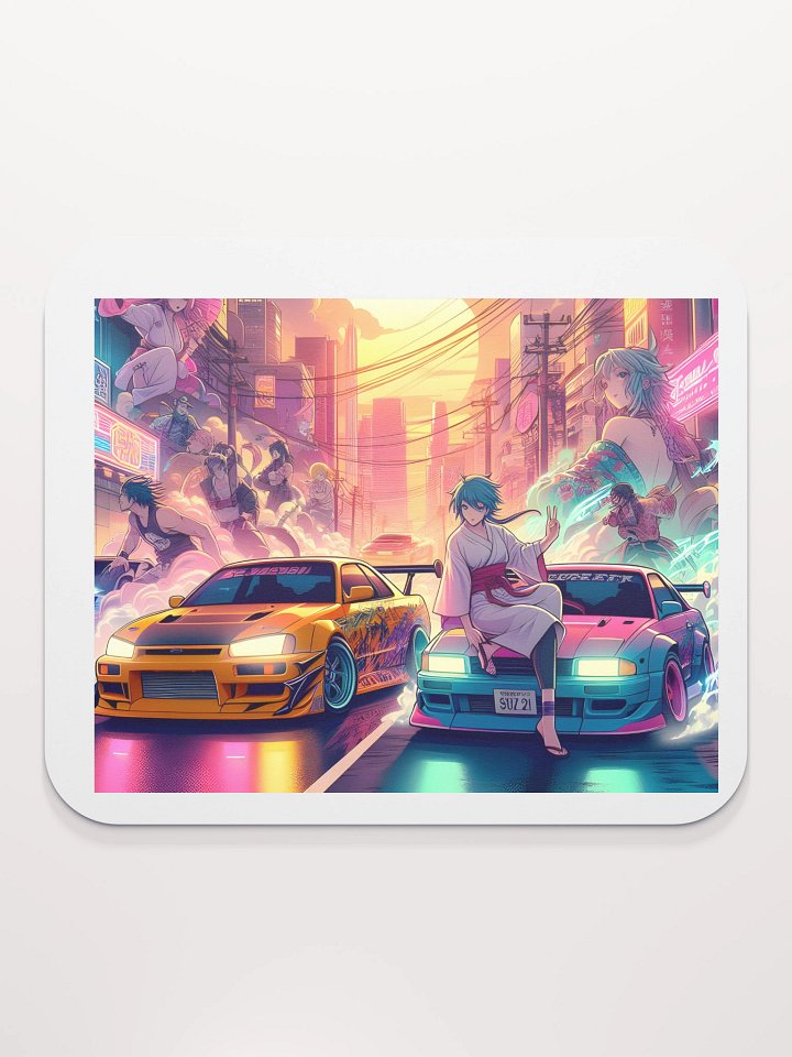Neon City Anime Mouse Pad product image (2)