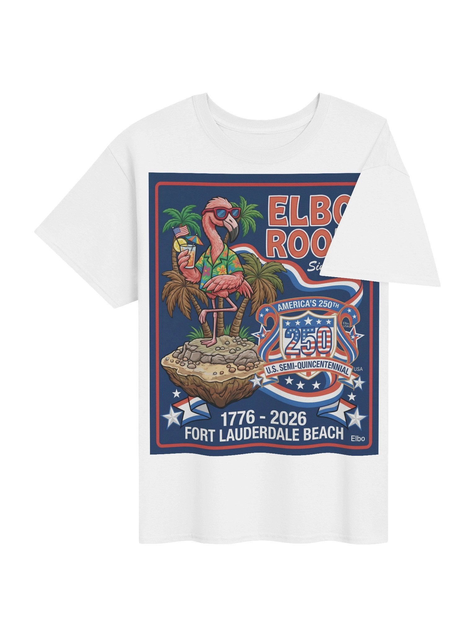 Elbo Room America 250 Merchandise Retro Island Flamingo Tee product image (17)