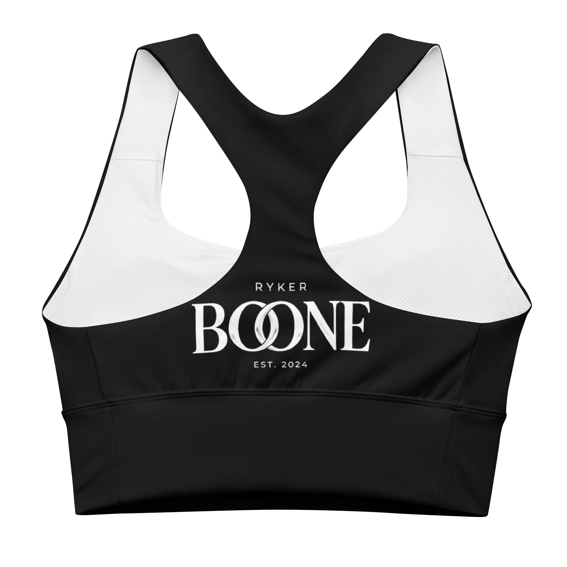 Ryker Boone "Midnight Motion" Recycled Longline Sports Bra (Black) product image (3)
