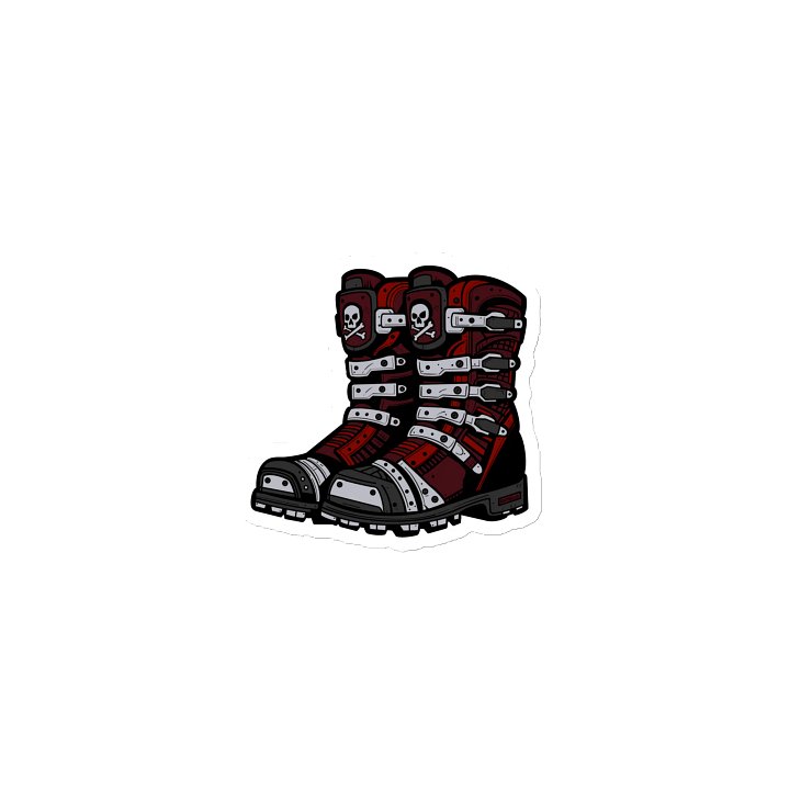 Cyber Punk Combat Boots Die-Cut Magnets product image (1)