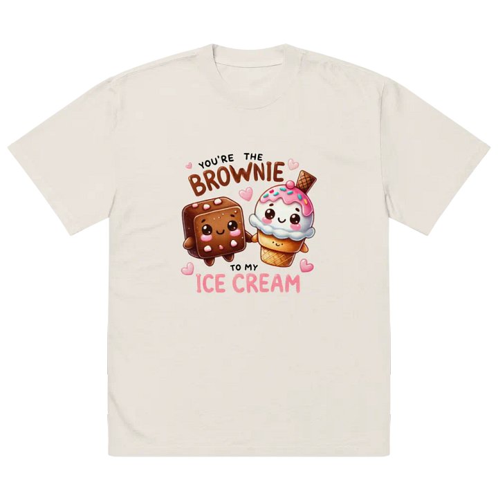 Brownie to my Ice Cream - Word Pun Oversized Tee product image (2)