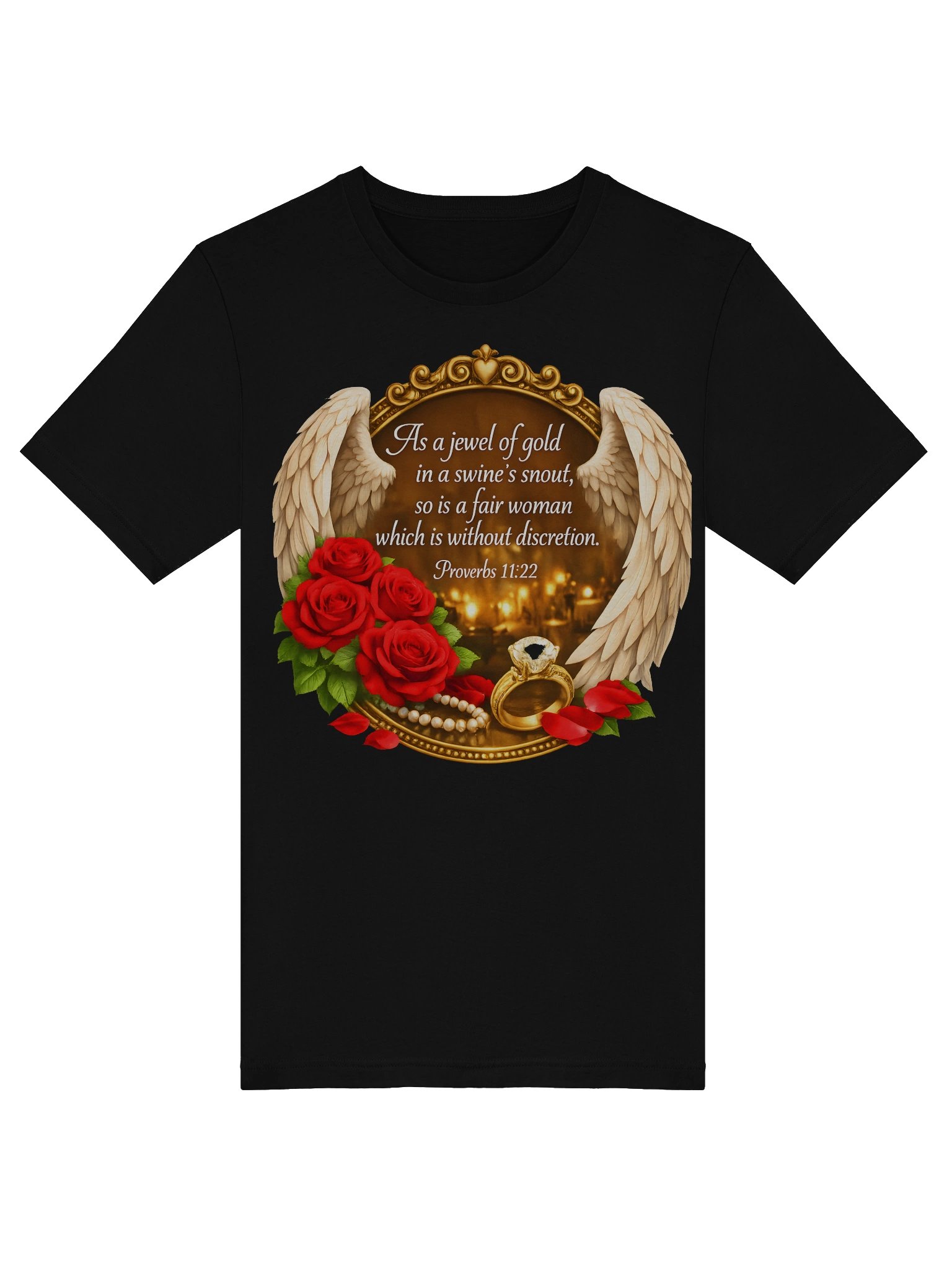 Proverbs 11:22 Angel Wings Tee product image (15)