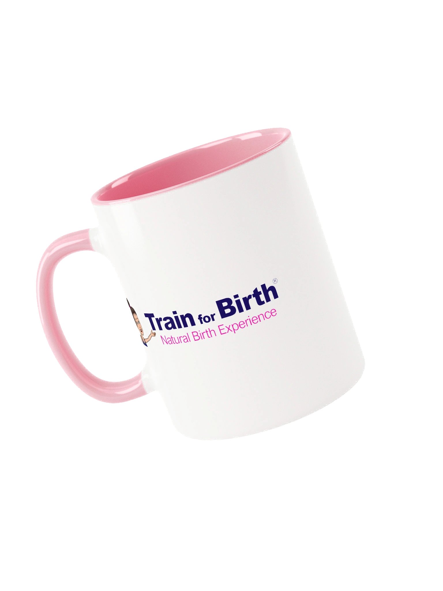 Train for Birth® 11oz Ceramic White/Pink Mug product image (3)
