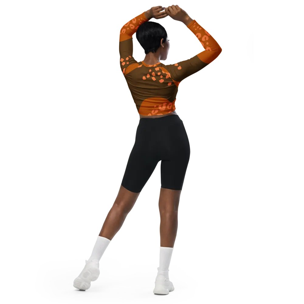 Orange Dynamic Animal Print Crop Top product image (7)