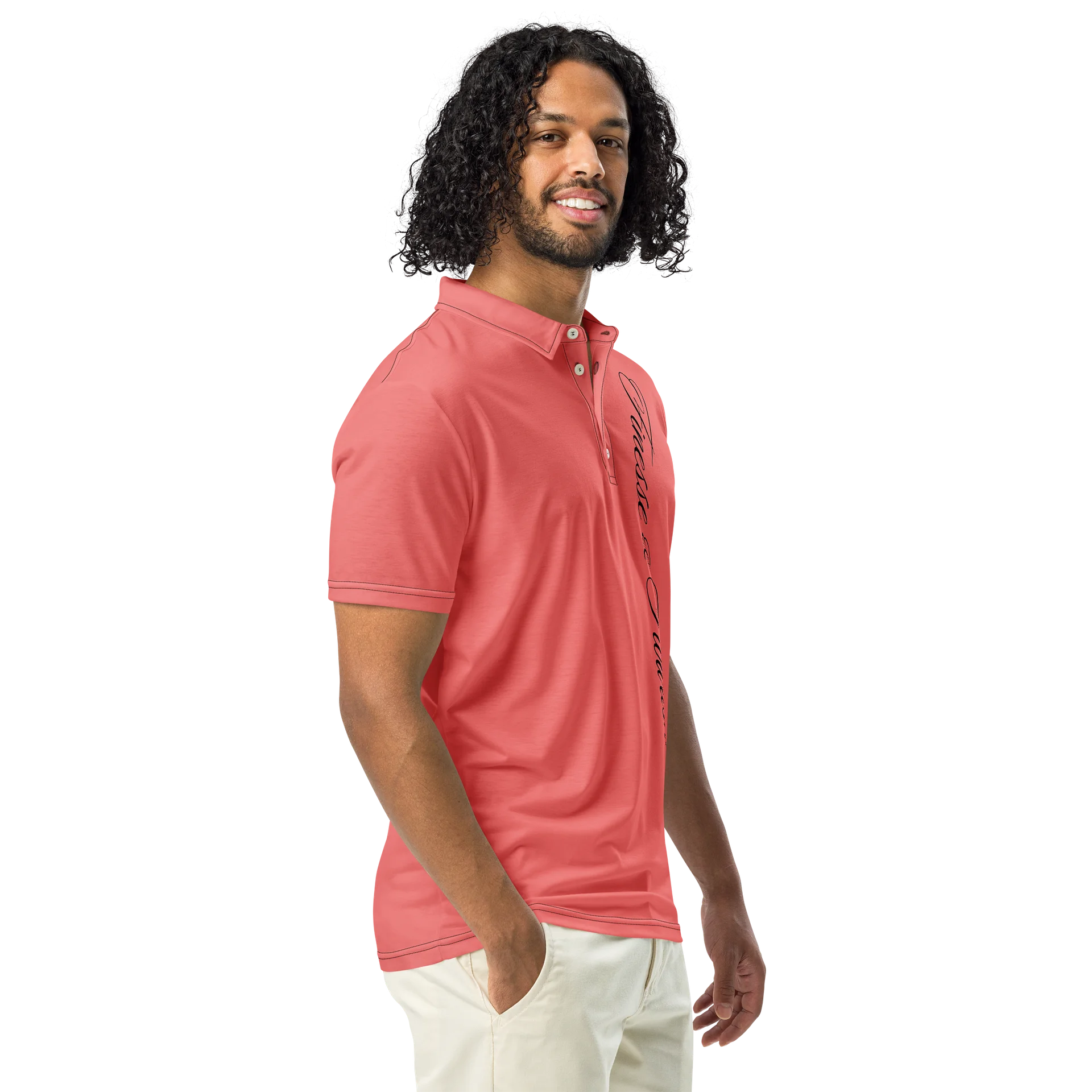 F&F Left Script Slim Fit Polo Shirt (SLMN) product image (1)