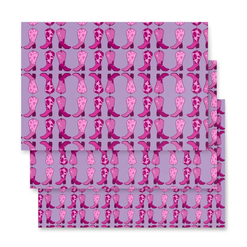 Pretty In Pink Boots Wrapping Paper product image (4)