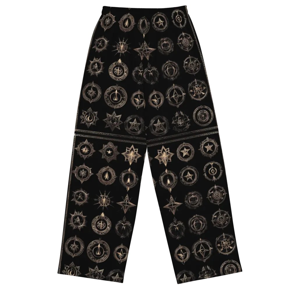 Black & Gold Symbology Lounge Pants product image (1)