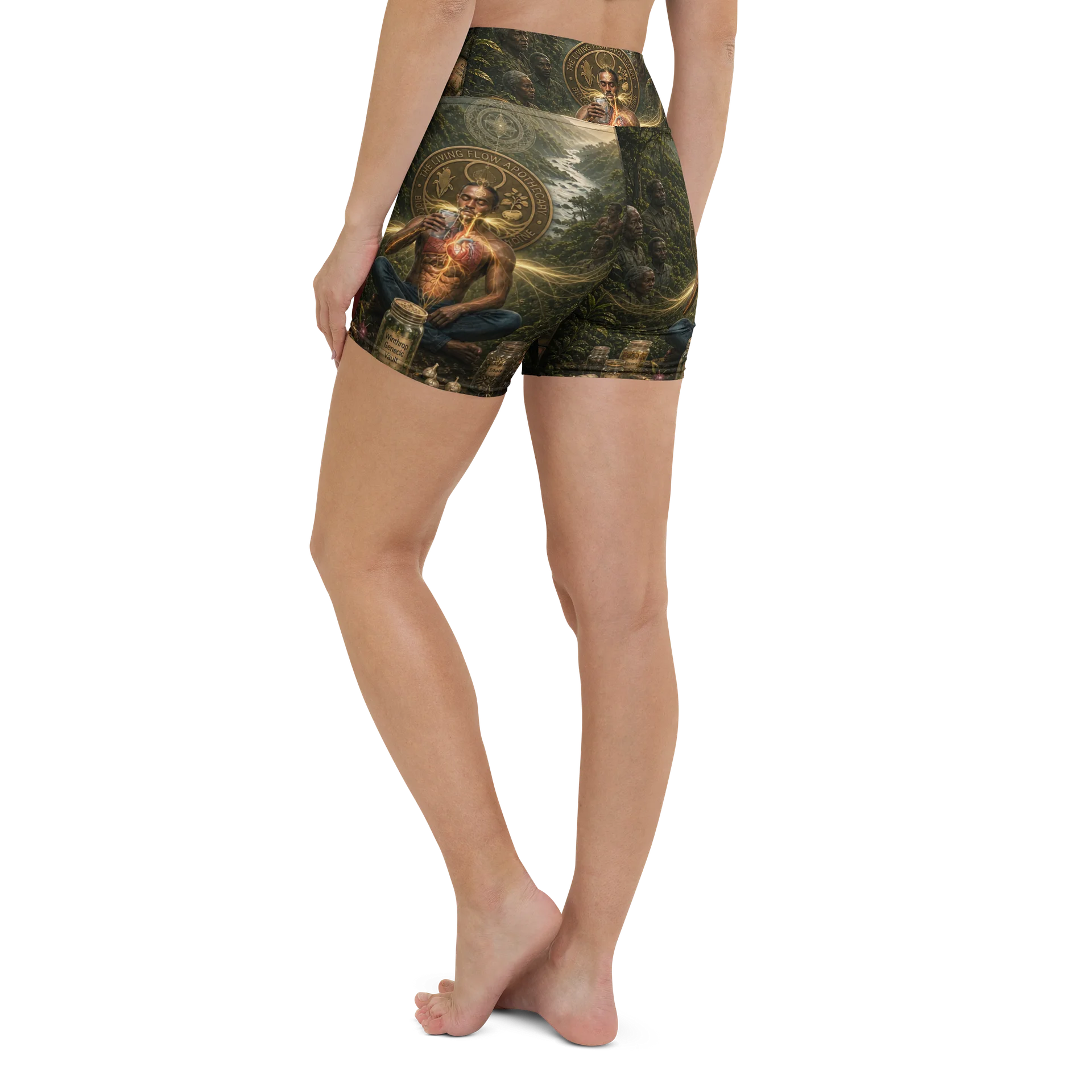 The Living Flow Yoga Shorts product image (1)
