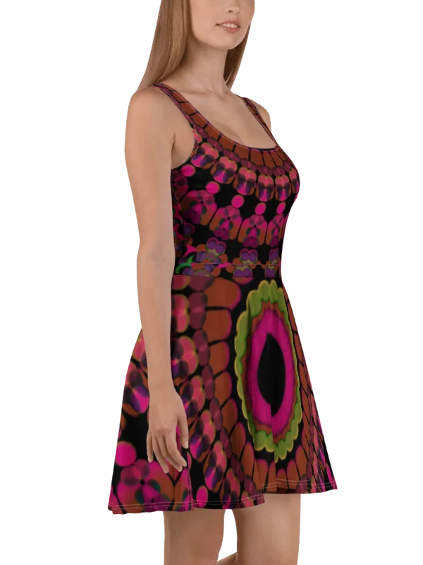 Midnight Bloom Mandala – All-Over Print Skater Dress product image (7)