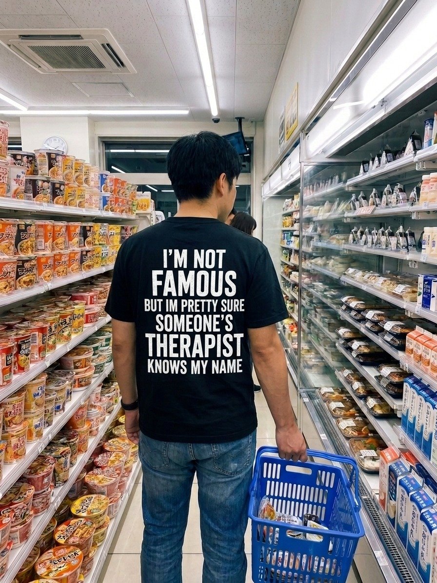 I'm not famous but Im pretty sure someone's therapist knows my name shirt product image (1)