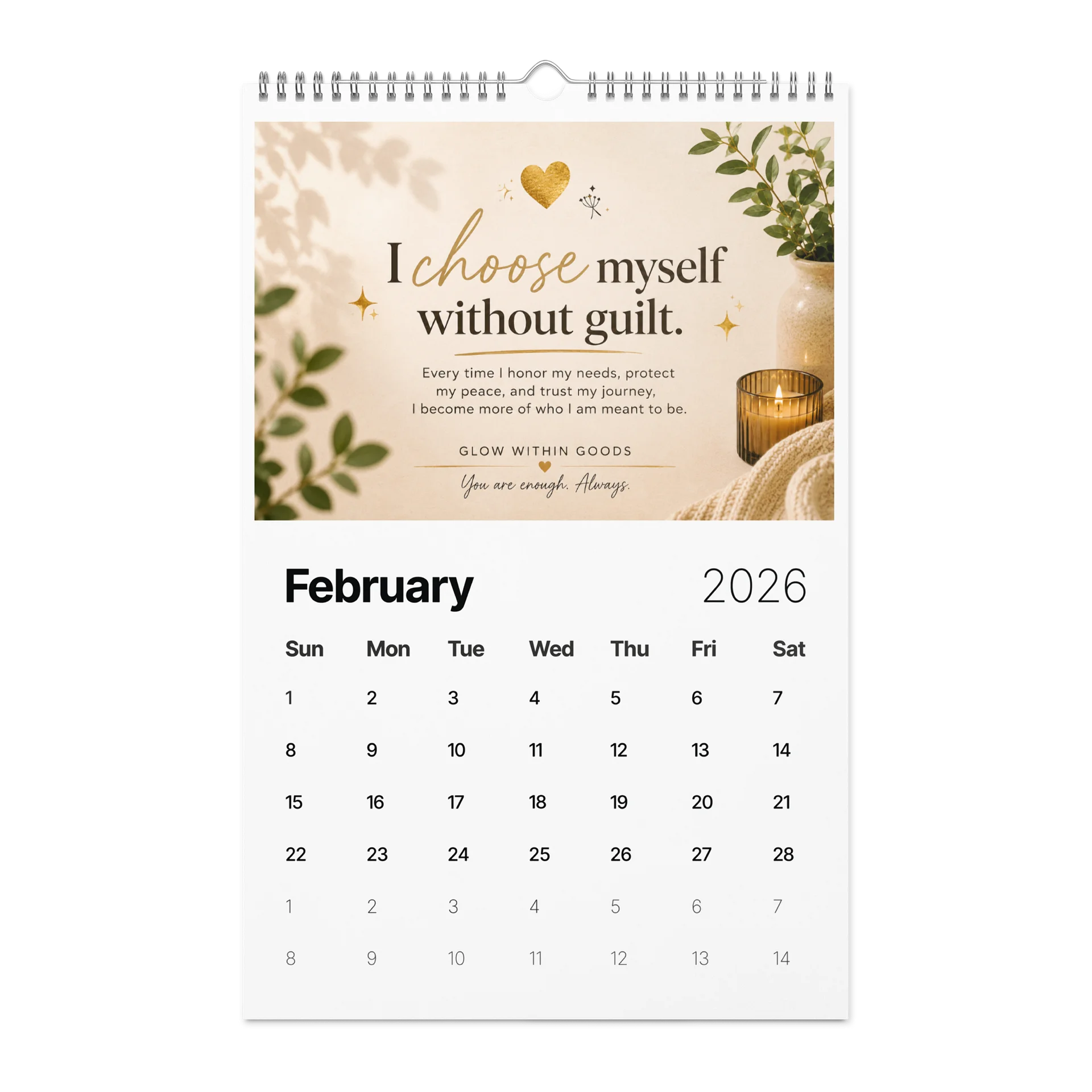 Glow Within Goods™ Affirmation Calendar: 365 Days of Purpose product image (5)