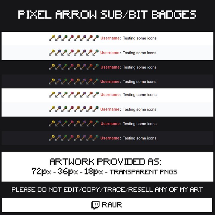 Twitch Pixel Arrows - Sub/Bit Badges product image (2)