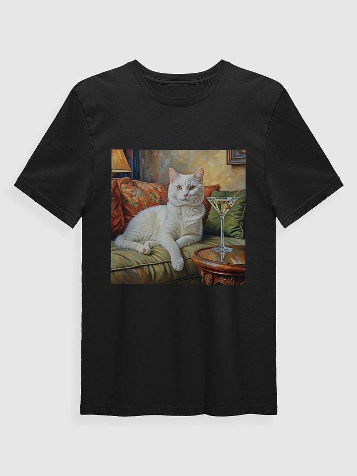 CLASSEY CAT ON COUCH NEXT TO MARTINI product image (1)