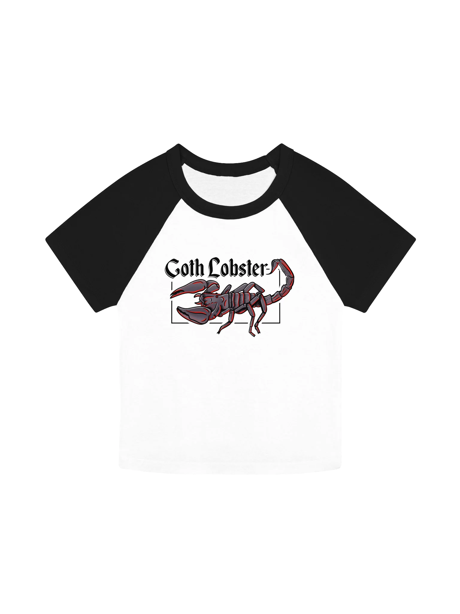 goth lobster raglan tee product image (1)