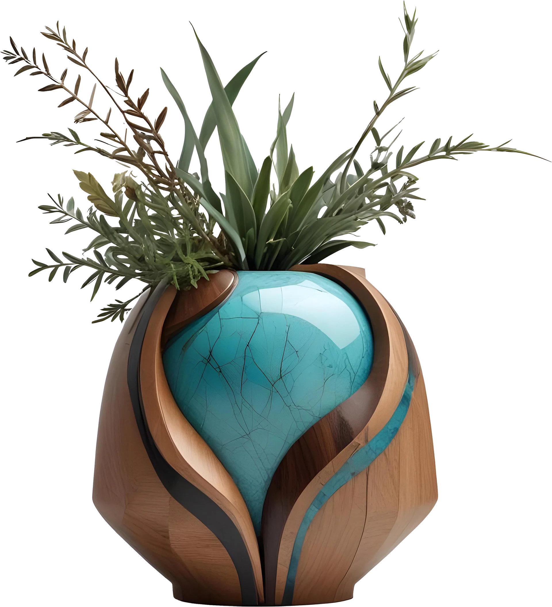 Collection song of the waves Art Deco Vase, PNG product image (1)