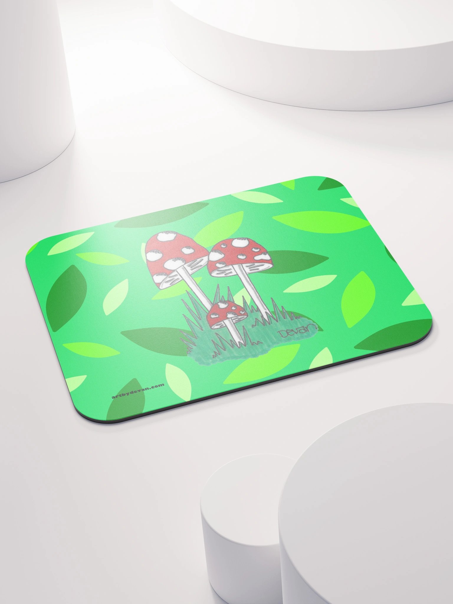Red Mushroom Trio Mousepad product image (4)