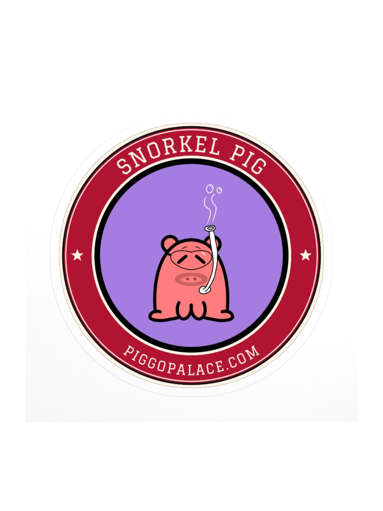Snorkel Pig Varsity Sticker product image (2)