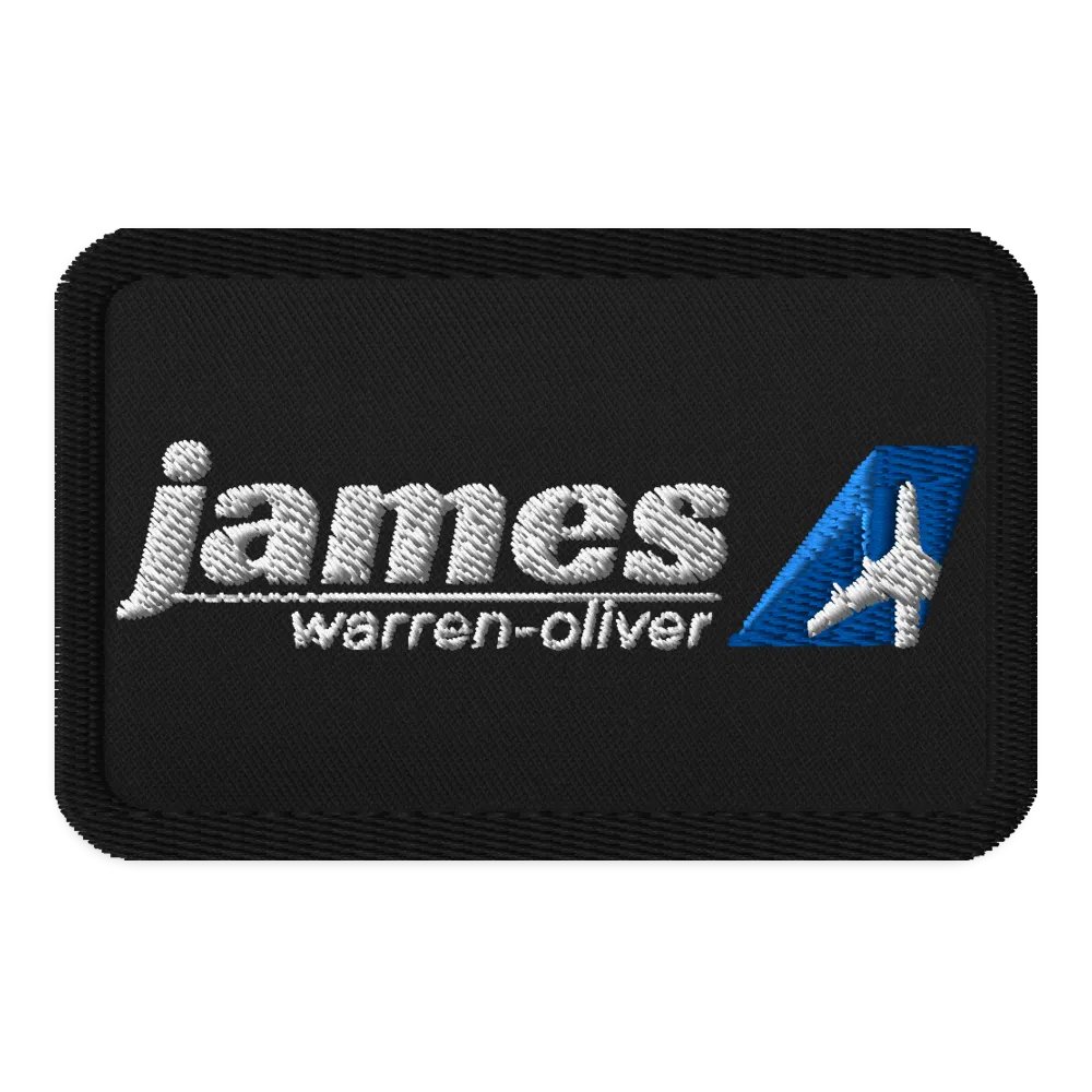 James Warren-Oliver Two-Tone Blue Tailfin - Embroidered Patch product image (1)
