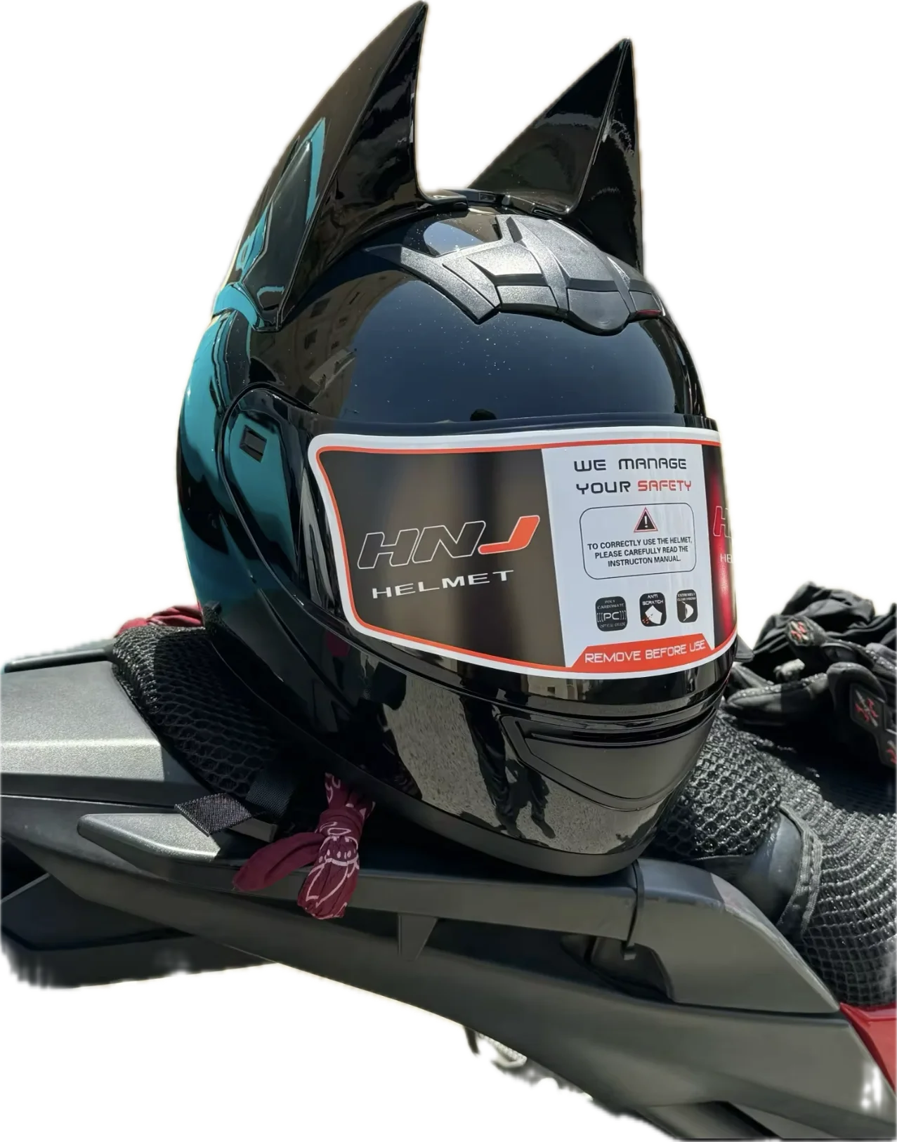 Batman ears moto helmet product image (5)