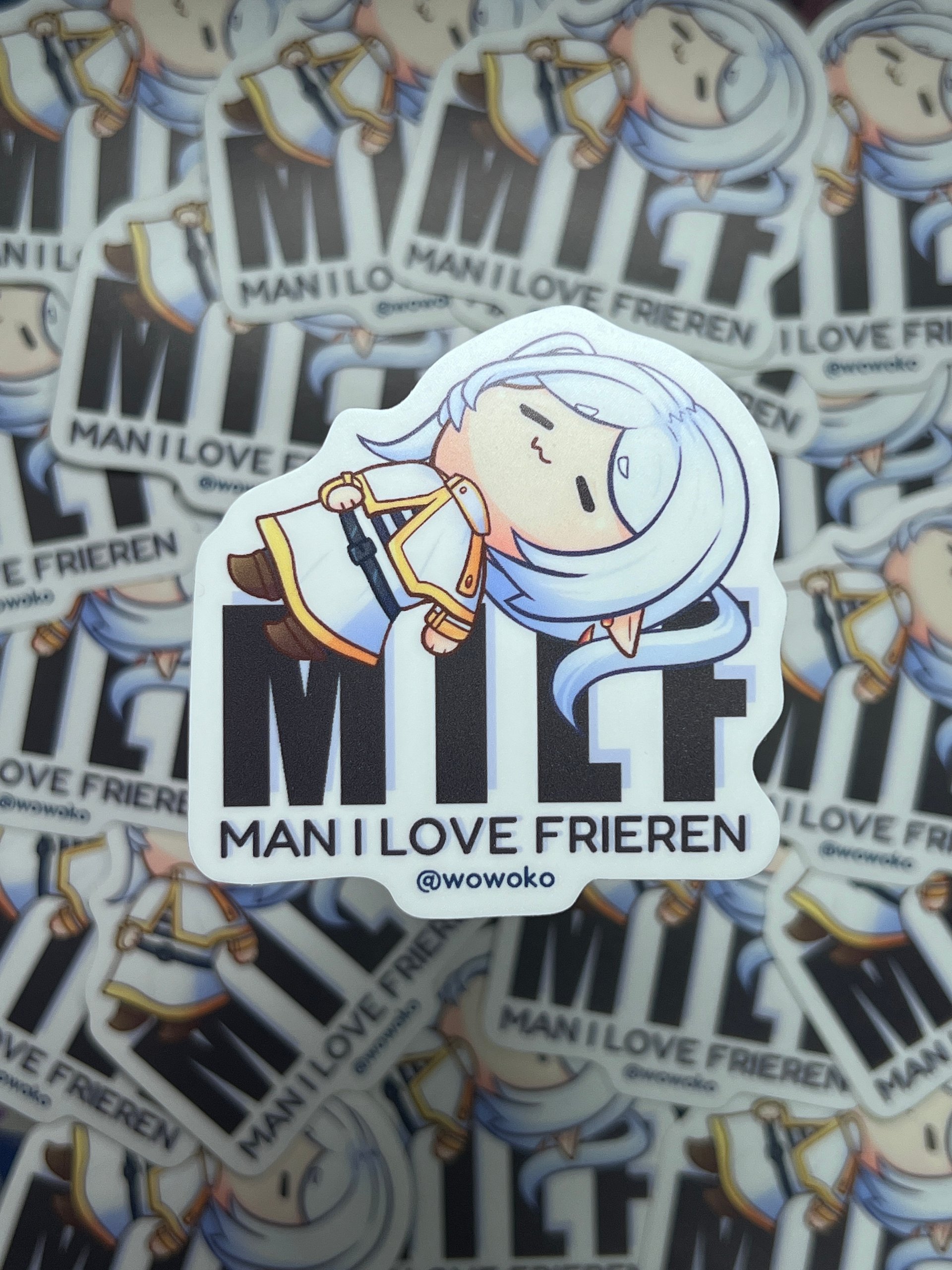 WoWoKo x Potato Fighters - MILF (Man I love Frieren) - Sticker product image (2)