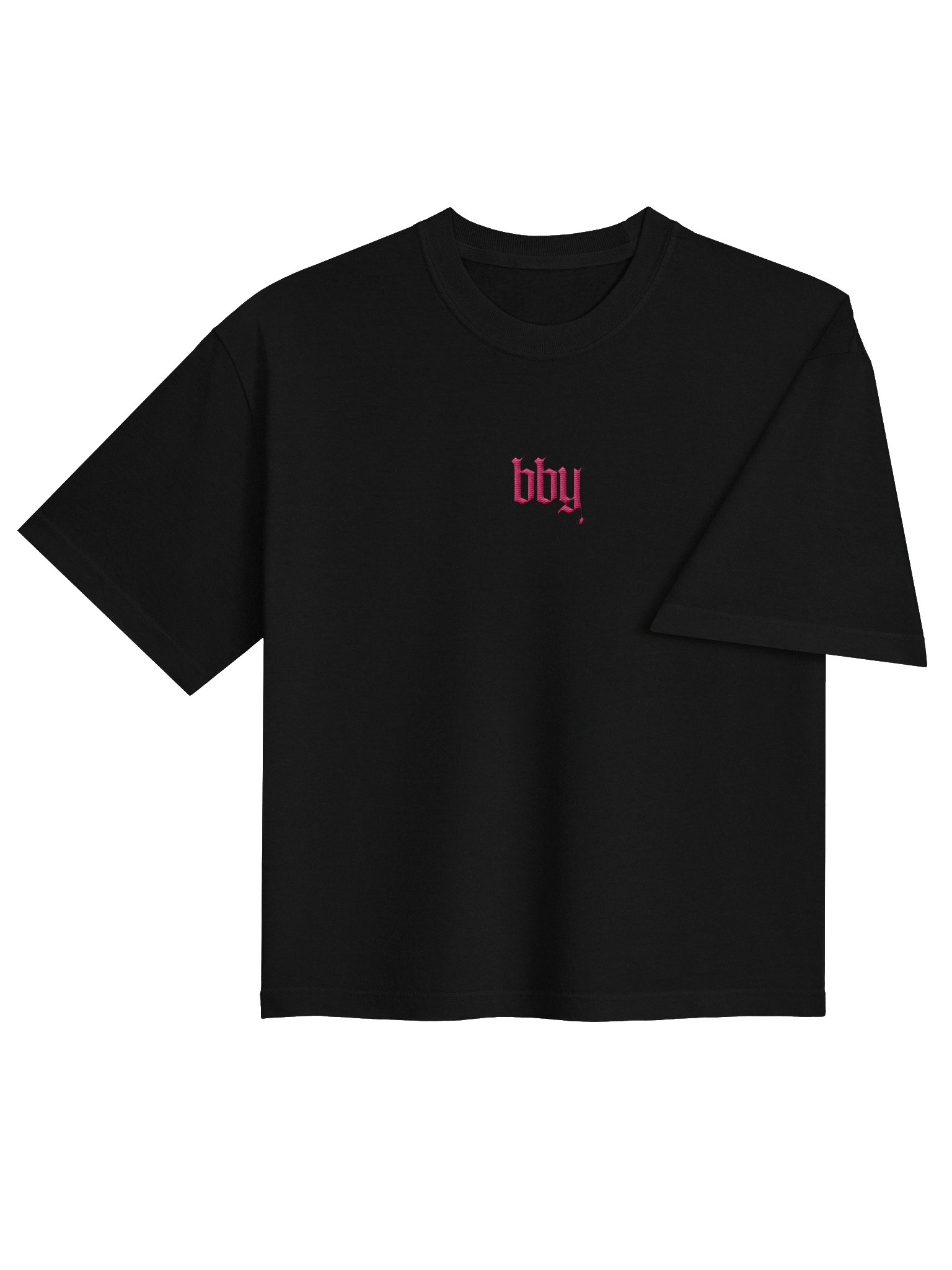 'BBY' Pink Embroidered Comfort Colors Cropped product image (4)