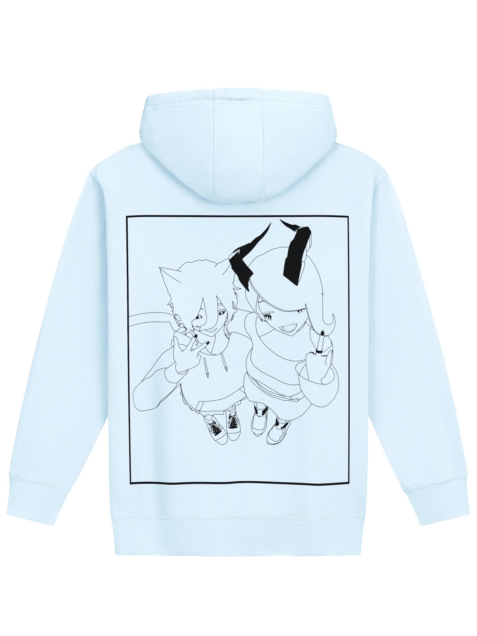 Robin and June Hoodie - Black Outline product image (1)