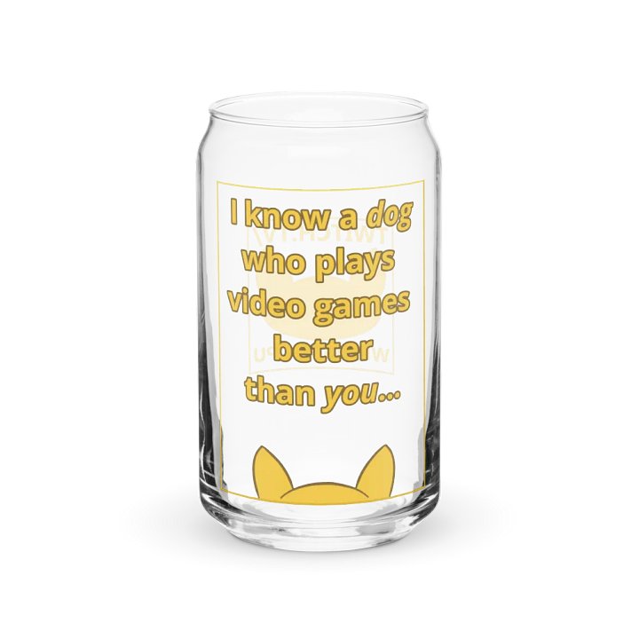 Doopsters - I know a Dog Gamer - Can-Shaped Glass product image (1)