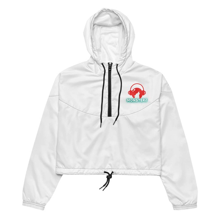 Monsterz Women’s Cropped Windbreaker Hoodie – Lone Wolf Edition product image (3)