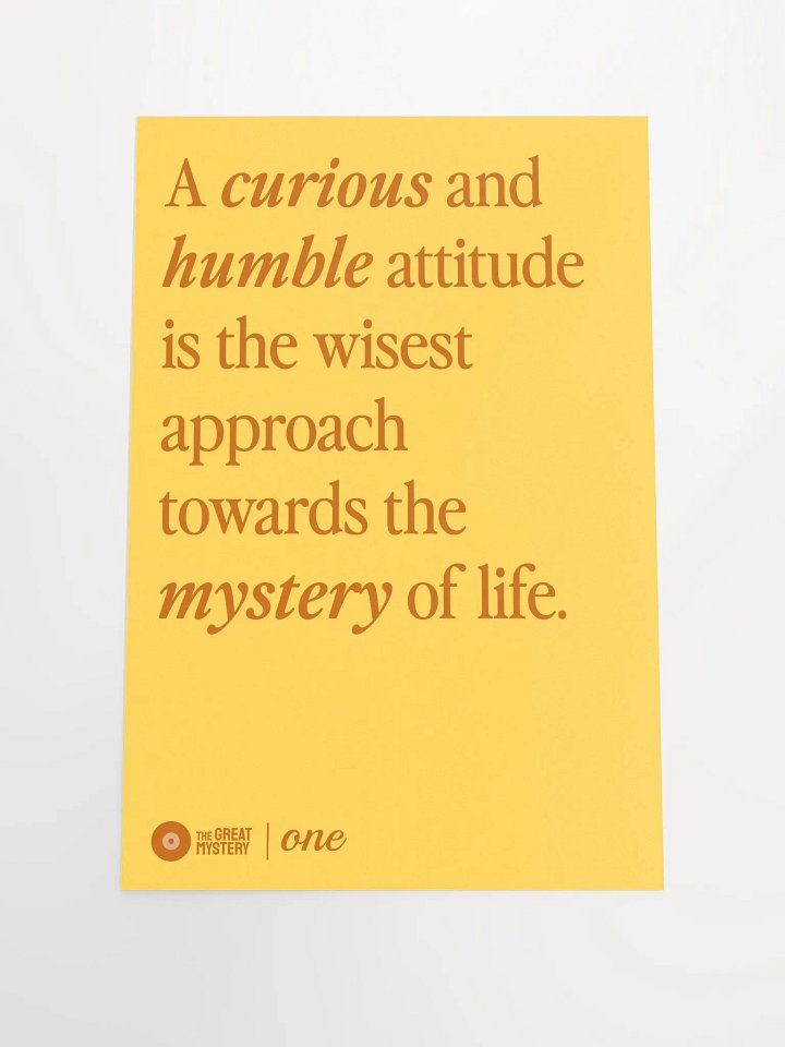 The Curious and Humble Poster (Yellow) product image (1)