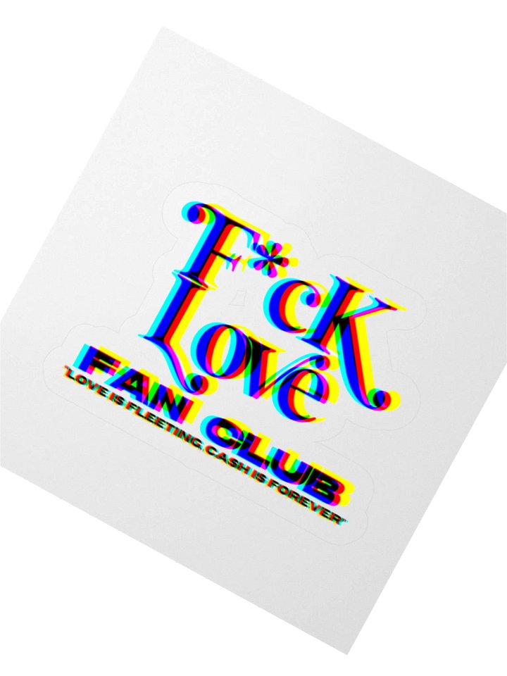 F**K Love Fan Club Kiss Cut Stickers product image (6)
