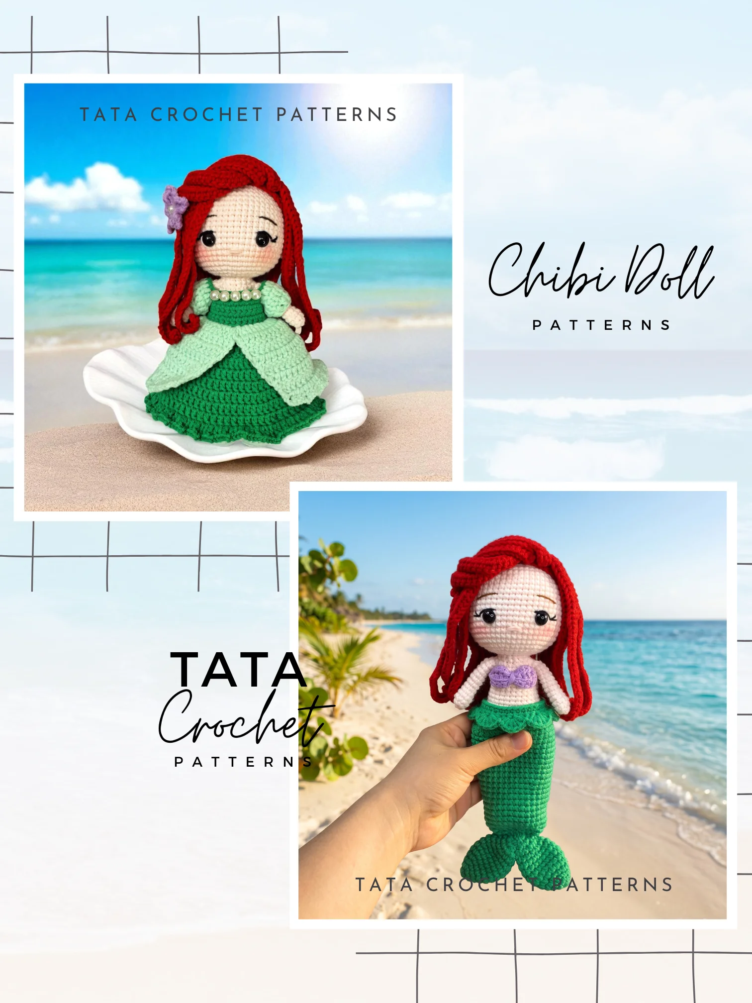 Chibi Doll Amigurumi Crochet Pattern - Bundle 4 | Digital Download PDF product image (1)