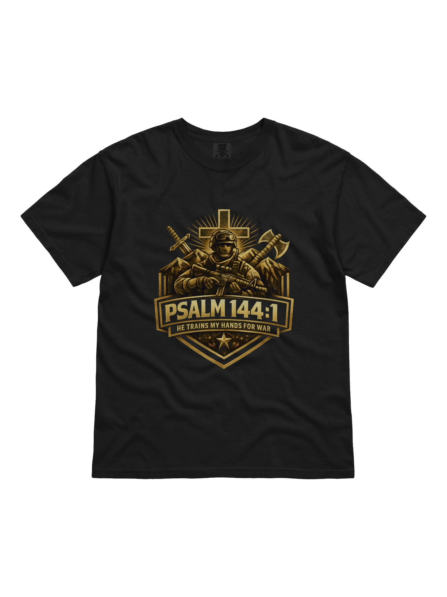 Psalm 144:1 Tactical Shield Tee product image (3)