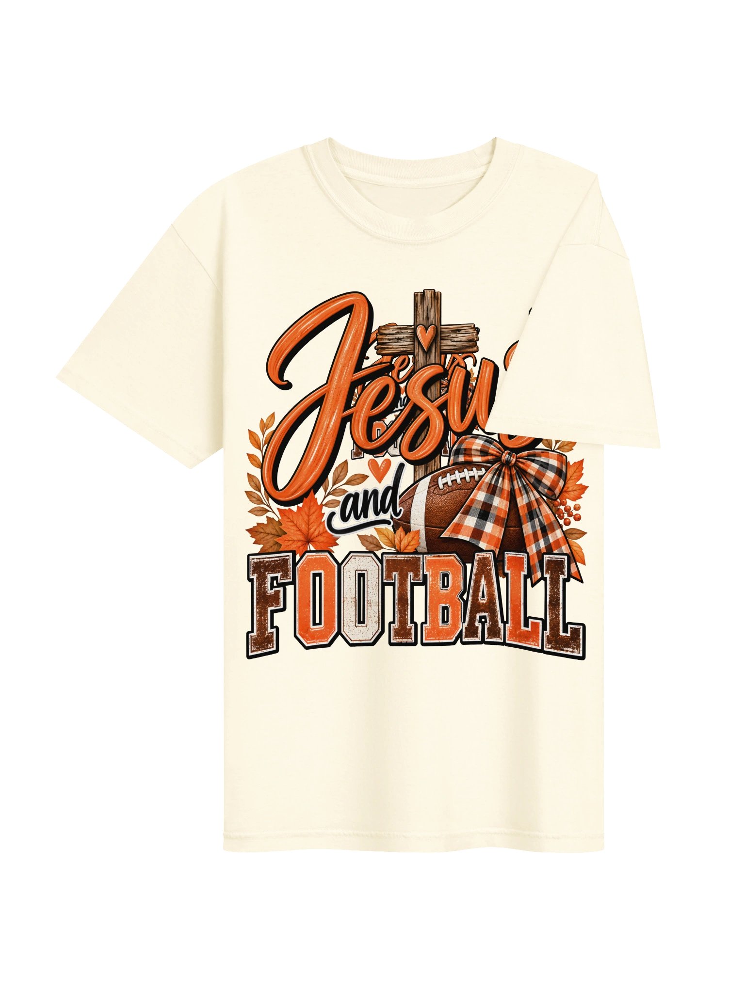 Jesus and Football Fall Tee product image (4)