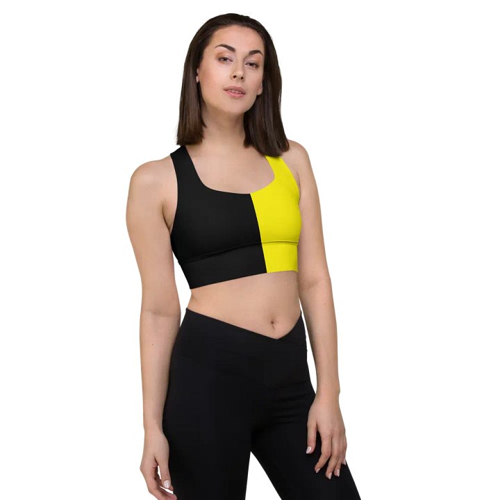 Black & Yellow - Longline Sports Bra product image (2)