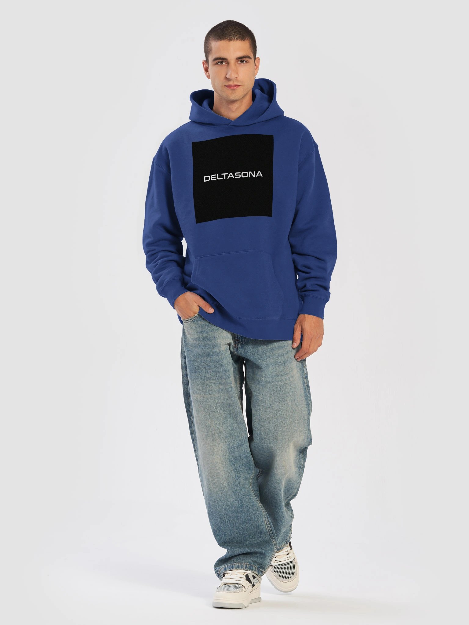 Deltasona Logo - Unisex Premium Hoodie (80% Cotton) - Blue product image (5)