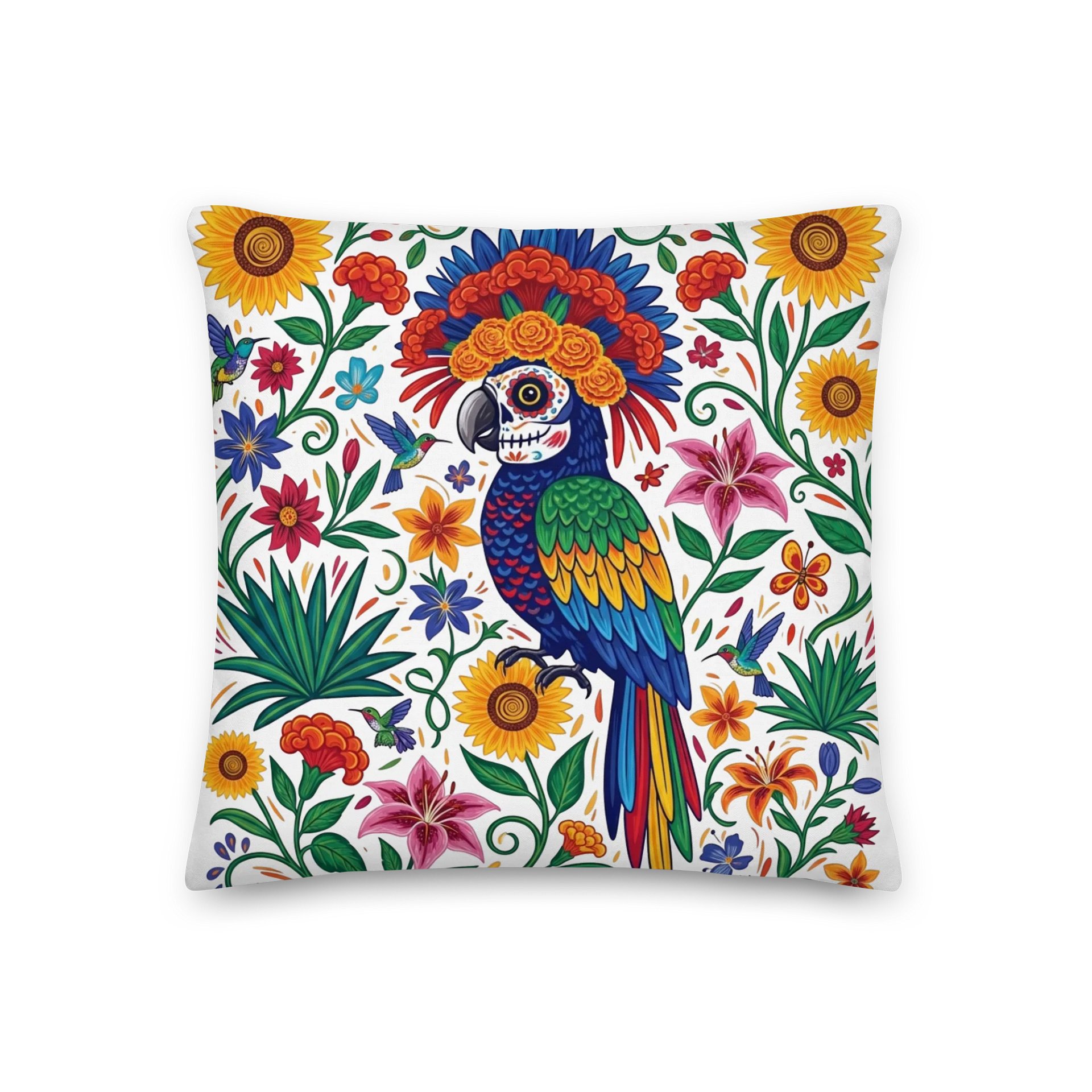 Day of the Dead Parrot Premium Pillow product image (3)