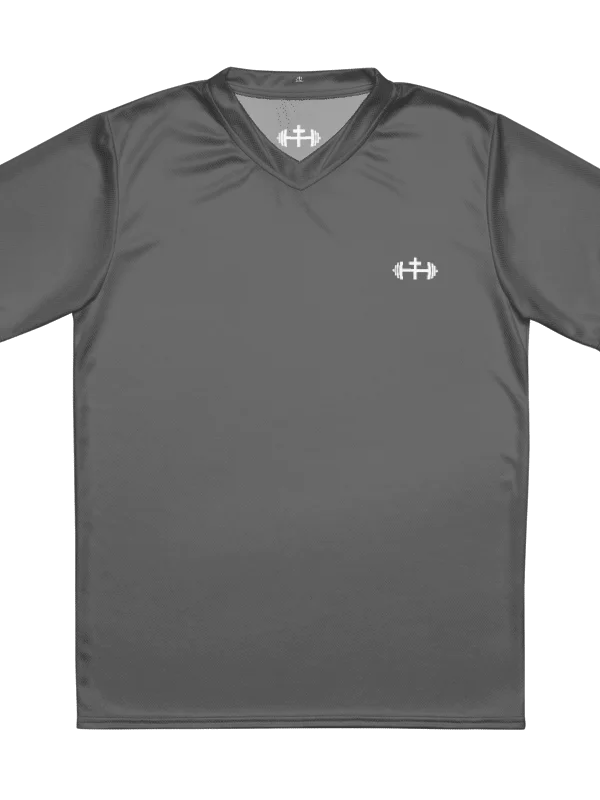 His House Mens Performance V-Neck T-Shirt - Grey product image (4)