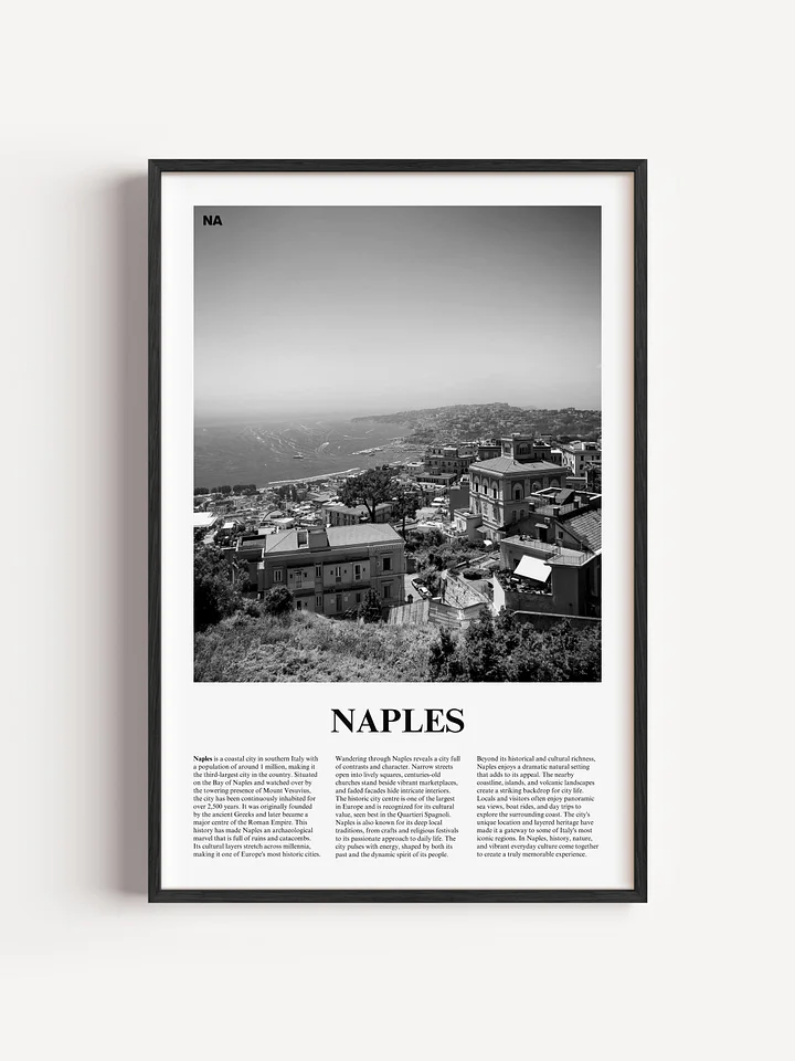 Naples 02 Newspaper Poster | Framed product image (1)
