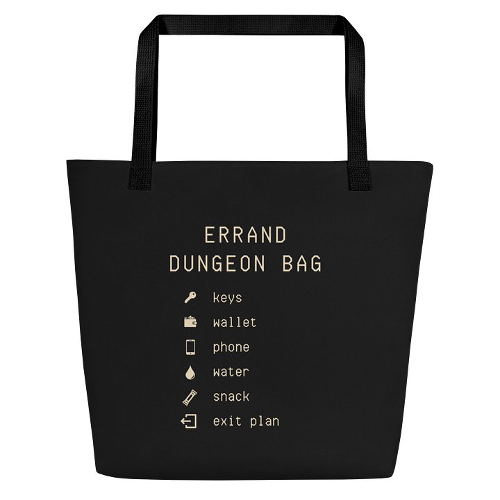Errand Dungeon Tote Bag | Chronic Illness Spoonie & Disabled Gamer Bag product image (1)