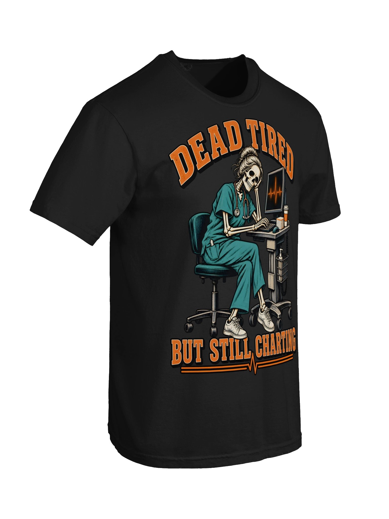 Dead Tired but Still Charting | Halloween Nurse Shirt product image (10)